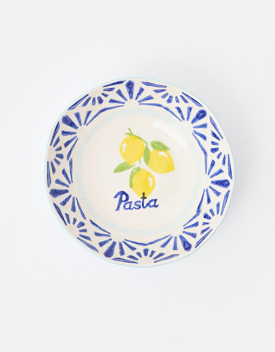 Lemon Ceramic Pasta Bowl